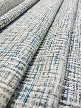 Load image into Gallery viewer, 1.8 Yard of Cowtan &amp; Tout Griffin Ice Aqua Blue Sage Green MCM Mid Century Modern Chenille Water Resistant Upholstery Fabric WHS 3154