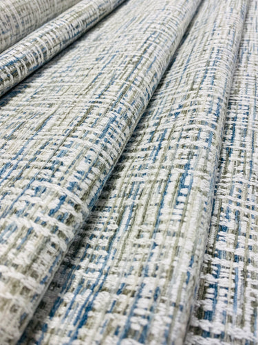 1.8 Yard of Cowtan & Tout Griffin Ice Aqua Blue Sage Green MCM Mid Century Modern Chenille Water Resistant Upholstery Fabric WHS 3154