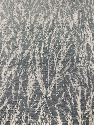 Designer Charcoal Grey Botanical Upholstery Fabric STA 3255