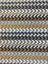 Load image into Gallery viewer, 1.5 Yard Designer Mustard Gold Grey White Seafoam Herringbone Water &amp; Stain Resistant Upholstery Fabric WHS 3942