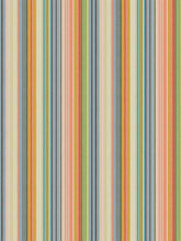 Load image into Gallery viewer, Coral Orange Turquoise Blue Beige Green Brown Nautical Stripe Cotton Drapery Upholstery Fabric FB