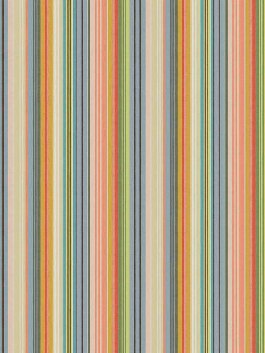 Coral Orange Turquoise Blue Beige Green Brown Nautical Stripe Cotton Drapery Upholstery Fabric FB