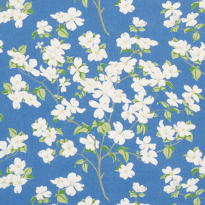Schumacher Blooming Branch Upholstery Drapery Fabric / Blue