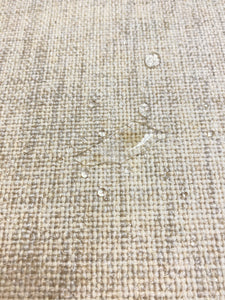 Designer Heavy Duty Belgian Linen Flax Beige MCM Mid Century Modern Water & Stain Resistant Upholstery Fabric WHS 3799