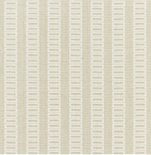 Load image into Gallery viewer, 1.3 Yard Reversible Scalamandre Lark Stripe Sand Dollar Cotton Beige Cream Geometric Performance Upholstery Fabric WHS 3556