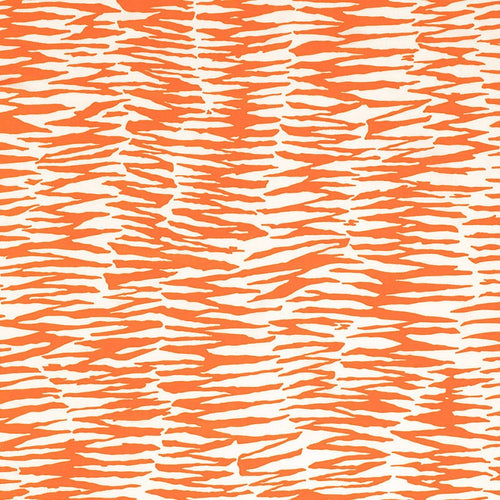 Schumacher Outdoor Indoor Zebra Print Fabric / Orange