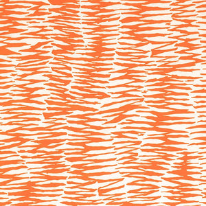 Schumacher Outdoor Indoor Zebra Print Fabric / Orange