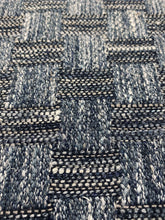 Load image into Gallery viewer, 1.3 Yard Mark Alexander Bardi Indigo Charcoal Grey Reversible MCM Mid Century Modern Water Resistant Upholstery Fabric WHS 3181