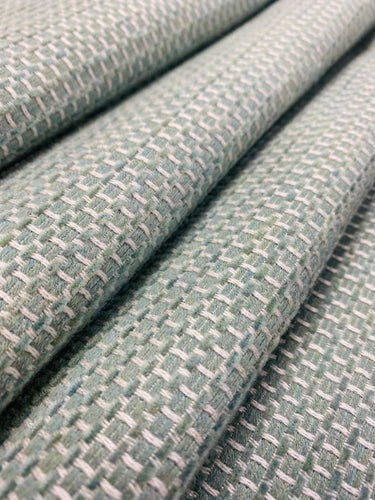 1.5 Yard of Designer Seafoam Green MCM Mid Century Modern Chenille Water & Stain Resistant Upholstery Fabric STA 3082