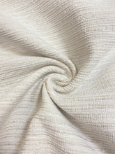 Load image into Gallery viewer, Designer Indoor Outdoor Water &amp; Stain Resistant Cream Ribbed Stripe Chenille Upholstery Fabric WHS 3883