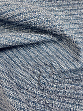 Load image into Gallery viewer, Designer Denim Blue Grey Woven MCM Tweed Upholstery Fabric WHS 3417