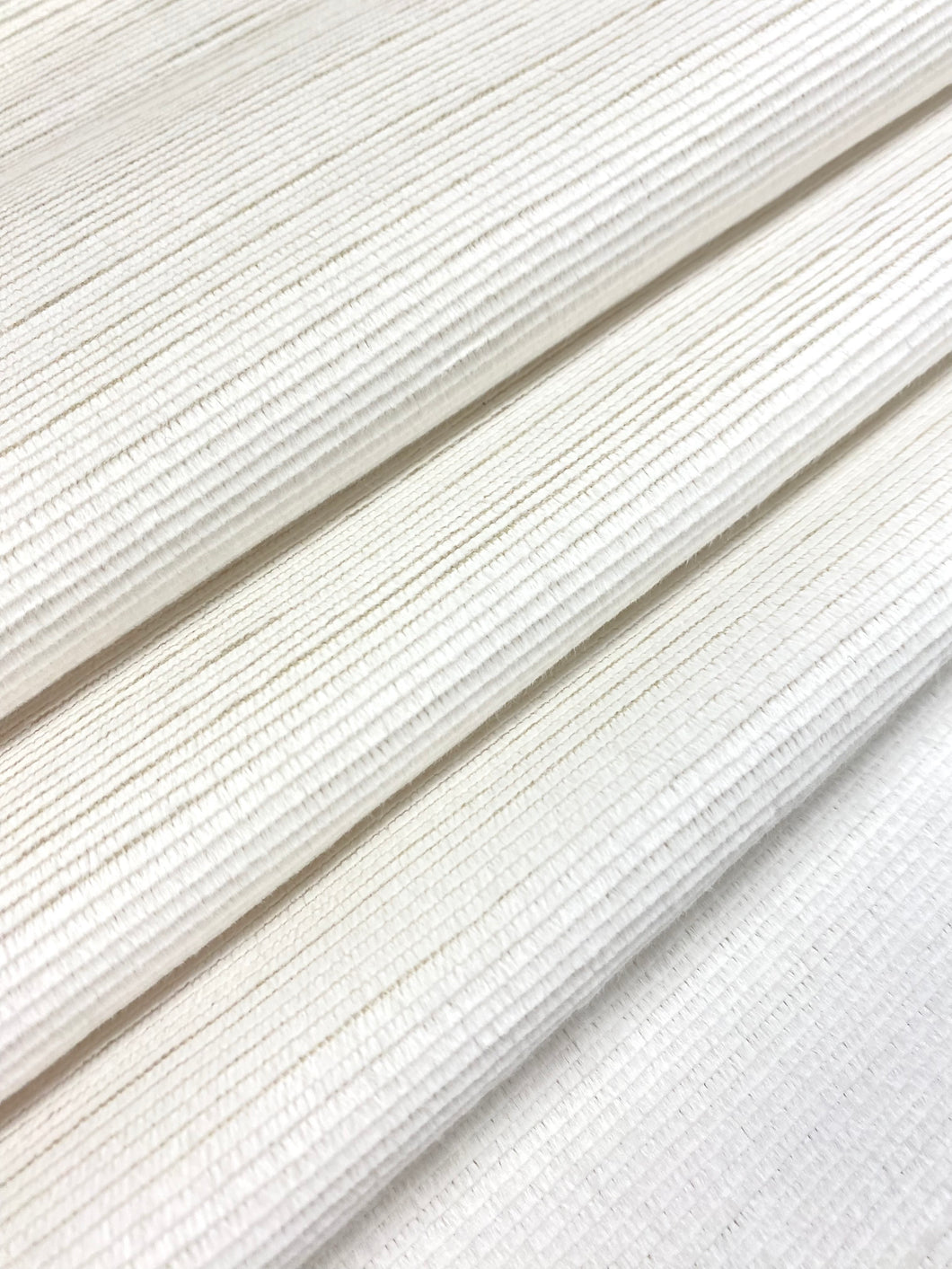 Designer Indoor Outdoor Textured Cream Chenille Water & Stain Resistant Upholstery Fabric WHS 4169