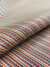 Load image into Gallery viewer, 1.5 Yd Designer Red Gold Taupe Beige Plum Tweed Water &amp; Stain Resistant Indoor Outdoor Sling Fabric WHS 3209