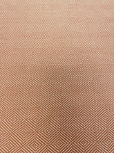 Load image into Gallery viewer, Remnant Perennials Chelsea Square Sunset Rose Tarlow Water Resistant Copper Brown Beige Tweed MCM Geometric Upholstery Fabric WHS 3086