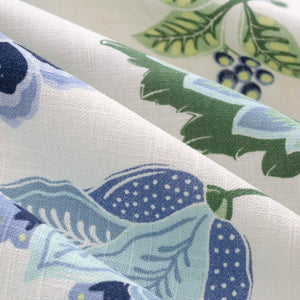 Navy shops Blue Teal Botanical Upholstery Drapery Fabric