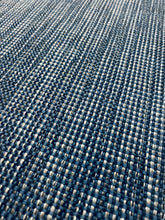 Load image into Gallery viewer, Designer Navy Blue White MCM Mid Century Modern Tweed Upholstery Fabric WHS 4092