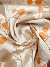 Load image into Gallery viewer, Kravet Capparis Spice Beige Taupe Orange Botanical linen Water &amp; Stain Resistant Upholstery Drapery Fabric STA 3254