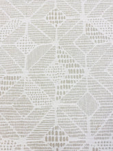 Load image into Gallery viewer, Sunbrella Vintage 25 Ceramic Cream Beige Geometric Water &amp; Stain Resistant Indoor Outdoor Upholstery Fabric WHS 3425