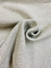 Load image into Gallery viewer, Designer Woven MCM Mid Century Modern Linen Silver Grey Water &amp; Stain Resistant Upholstery Fabric WHS 3183