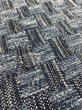 Load image into Gallery viewer, 1.3 Yard Mark Alexander Bardi Indigo Charcoal Grey Reversible MCM Mid Century Modern Water Resistant Upholstery Fabric WHS 3181