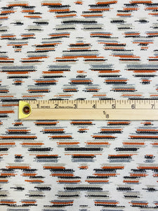 Graham Sanderson Romo Nicoya Estro Indoor Outdoor Henna Orange Cream Grey Southwestern Geometric Upholstery Fabric STA 3293