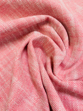 Load image into Gallery viewer, Clarke and Clarke Biarritz Raspberry Water &amp; Stain Resistant Hot Pink White MCM Mid Century Modern Tweed Upholstery Drapery Fabric STA 3148