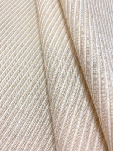 Designer Woven Beige Cream Stripe Upholstery Fabric WHS 3667