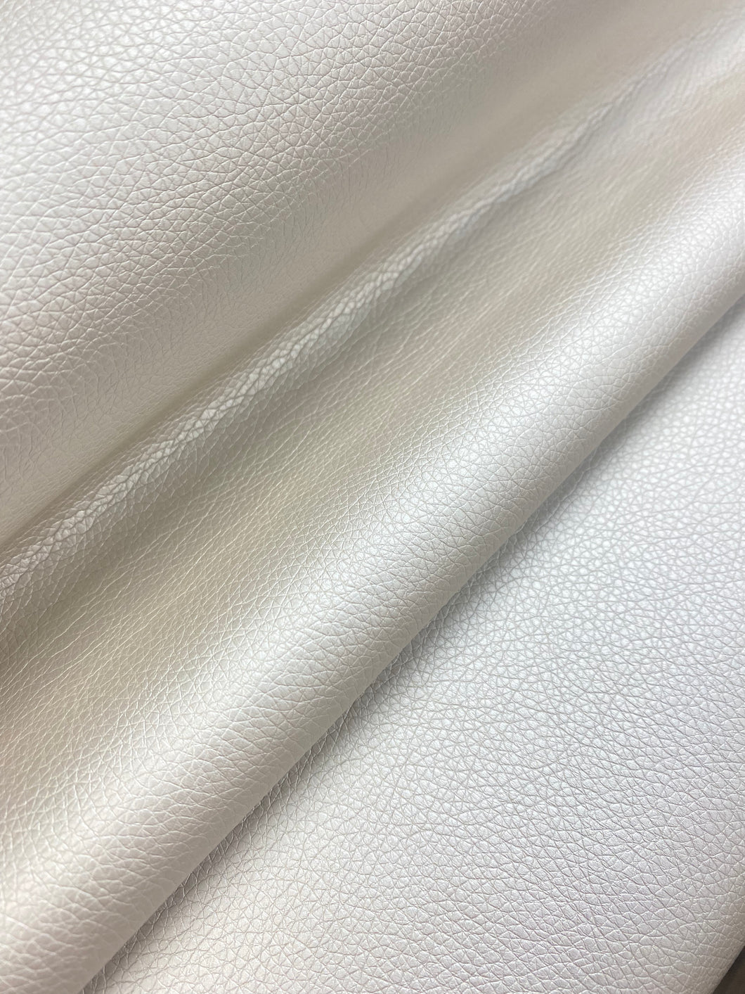 Pearlescent Beige Faux Leather Vinyl, Fabric Bistro