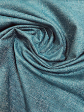 Load image into Gallery viewer, Designer Tweed Chenille Gray Teal MCM Mid Century Modern Water &amp; Stain Resistant Upholstery Fabric STA 3072
