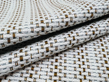 Load image into Gallery viewer, Pierre Frey F3263011 Moorea Coco Off White Brown Indoor Outdoor Woven Stripe Tweed Upholstery Fabric