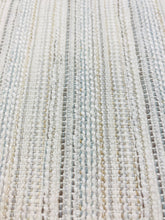 Load image into Gallery viewer, Designer Flax Linen Water &amp; Stain Resistant Cream Grey Seafoam Blue Beige Upholstery Fabric WHS 3801