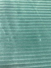 Load image into Gallery viewer, 1.6 Yard Cowtan + Tout Manuel Canovas Roma Aqua Teal Green Seafoam Courduroy Upholstery Fabric STA 3221