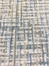 Load image into Gallery viewer, 1.8 Yard of Cowtan &amp; Tout Griffin Ice Aqua Blue Sage Green MCM Mid Century Modern Chenille Water Resistant Upholstery Fabric WHS 3154
