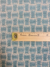 Load image into Gallery viewer, 0.9 Yard of Cowtan &amp; Tout Farina Teal Blue Seafoam Beige Geometric Abstract Chenille Water Resistant Upholstery Fabric WHS 4127