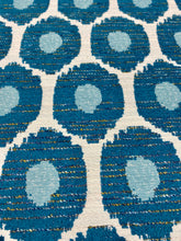 Load image into Gallery viewer, Burch Fabrics Nanotex Teal Blue Aqua Ikat Chenille Water &amp; Stain Resistant Upholstery Fabric STA 3291