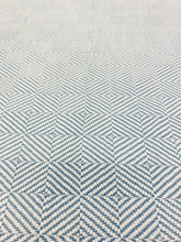 Load image into Gallery viewer, Perennials Chelsea Square Spruse Rose Tarlow Melrose House Water Resistant Blue Indoor Outdoor Geometric Upholstery Drapery Fabric WHS 3085