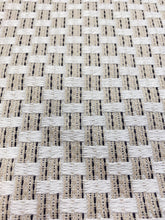 Load image into Gallery viewer, 1.5 Yard of Pierre Frey Sete Fusain Indoor Outdoor White Beige Black Woven Upholstery Fabric WHS 3118