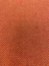 Load image into Gallery viewer, Designer Orange Red MCM Mid Century Modern Herringbone Water &amp; Stain Resistant Upholstery Fabric STA 3466