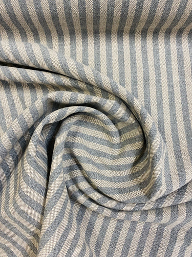Designer Water & Stain Resistant Grey Taupe Stripe Upholstery Fabric STA 3158