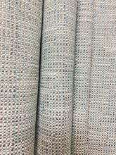 Load image into Gallery viewer, Designer Crypton Water &amp; Stain Resistant Teal Aqua Blue Cream Tweed MCM Mid Century Modern Upholstery Fabric WHS 4198