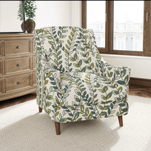 Load image into Gallery viewer, Grey Teal Olive Green Botanical Upholstery Drapery Fabric CF