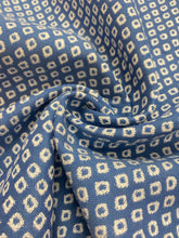 Load image into Gallery viewer, Designer Reversible Indoor Outdoor Water &amp; Stain Resistant Blue White Shibori Upholstery Drapery Fabric WHS 4074
