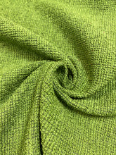 Load image into Gallery viewer, 2.5 Yard Designer Water &amp; Stain Resistant Lime Green MCM Mid Century Modern Boucle Upholstery Fabric WHS 3638