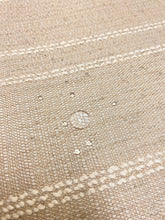 Load image into Gallery viewer, Linen Viscose Cotton Sage Beige Cream Nautical Stripe Water &amp; Stain Resistant Upholstery Drapery Fabric WHS 3613