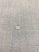 Load image into Gallery viewer, Designer Water &amp; Stain Resistant Linen Blend Denim Blue Beige Tweed MCM Mid Century Modern Upholstery Drapery Fabric WHS 3098