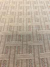 Load image into Gallery viewer, Designer Cotton Beige Green Red Geometric Abstract Water &amp; Stain Resistant Upholstery Drapery Fabric STA 5072