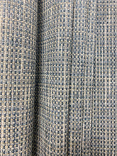 Load image into Gallery viewer, Designer French Blue Beige Grey MCM Mid Century Modern Tweed Chenille Upholstery Fabric WHS 4051