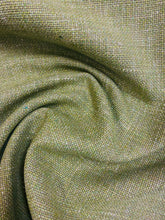 Load image into Gallery viewer, Designer Water &amp; Stain Resistant Spring Green Taupe Beige MCM Mid Century Modern Linen Tweed Upholstery Fabric WHS 3087