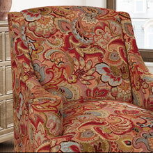 Load image into Gallery viewer, Heavy Duty Red Teal Blue Green Grey Paisley Tapestry Upholstery Drapery Fabric CF