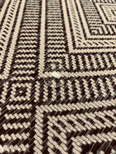 Load image into Gallery viewer, 1.3 Yds of Schumacher Tortola Oxford Gray Indoor Outdoor Charcoal Geometric Upholstery Fabric WHS 3032 gold